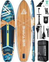 11'6"x35" Inflatable Paddle Board, 450lbs Extra Wide Stand Up Sup Board for Adults, Blow Up Paddleboard Kayak